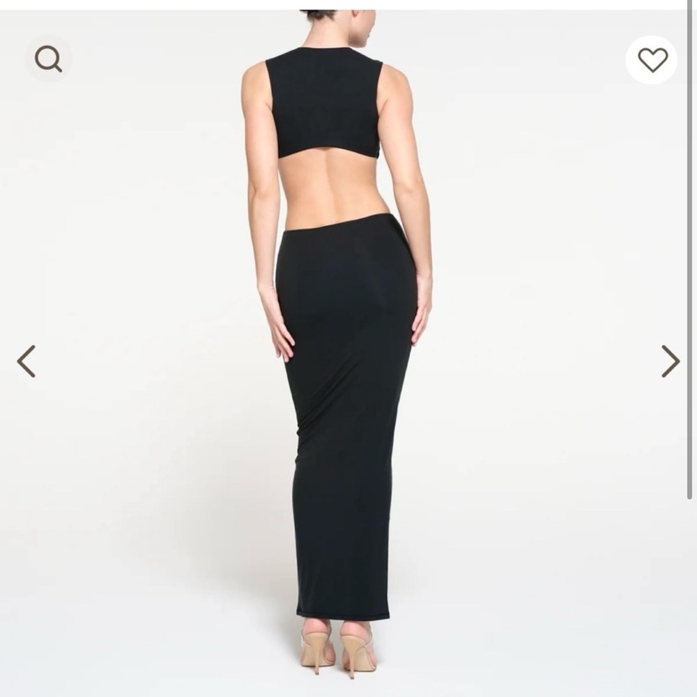 SKIMS Black Sleeveless Cutout Dress - Picture 2 of 3